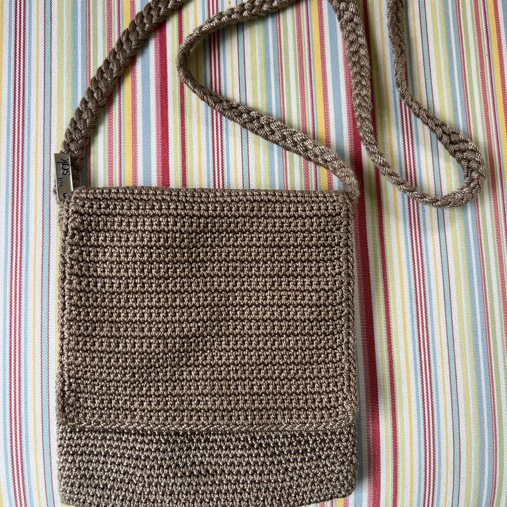 The Sak Tan Crochet Cross-body Bag